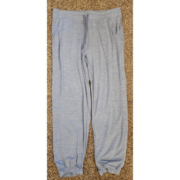 90 Degree By Reflex Pants - 90 Degree by Reflex Womens XXL Blue Heathered Joggers Drawstring‎ Sweatpants